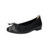 Ballerina CAPRICE "Caprice Ballerinas Leder", Damen, Gr. 39, schwarz, Leder, casual, Schuhe