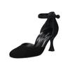 Pumps PAUL GREEN "Paul Green Pumps Veloursleder", Damen, Gr. 38,5, schwarz, Veloursleder, elegant, Schuhe