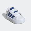 Klettschuh ADIDAS SPORTSWEAR "GRAND COURT 2.0 KIDS", Gr. 25, cloud weiß, royal blau, core schwarz, Synthetik, sportlich, Schuhe, Design auf den Spuren des adidas Superstar, für Kinder