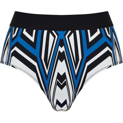 Bikini-Hose NATURANA "intense Geometrics", Damen, Gr. 50, N-Gr, bunt (schwarz multic), Polyamid, Elasthan, gemustert, casual, Badehosen, mit einzigartigem Designmuster Image