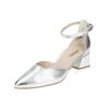 Pumps PAUL GREEN "Paul Green Pumps Leder", Damen, Gr. 40,5, silber (metallic silber), Leder, casual, Schuhe