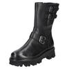Bikerboots PAUL GREEN "Paul Green Stiefelette Glattleder", Damen, Gr. 41, schwarz, Glattleder, casual, Schuhe
