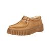 Schnürschuh CLARKS "Clarks Halbschuhe Nubukleder", Damen, Gr. 38, braun (tan), Nubukleder, casual, Schuhe