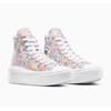 Sneaker CONVERSE "CHUCK TAYLOR ALL STAR MOVE PLATFORM MINI FLOWERS", Gr. 39, weiß, cactus bud, Textil, sportlich, Schuhe