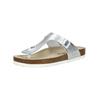 Zehentrenner JOSEF SEIBEL "Josef Seibel Zehensteg Leder", Damen, Gr. 40, silber, Leder, casual, Schuhe