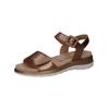 Riemchensandale CAPRICE "Caprice Sandalen Leder", Damen, Gr. 38, grau (taupe), Leder, casual, Schuhe