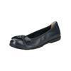 Ballerina CAPRICE "Caprice Ballerinas Leder", Damen, Gr. 38, blau (ozean), Leder, casual, Schuhe
