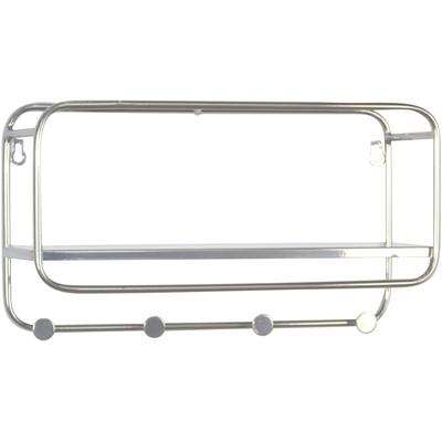 Wandregal, silber (silberfarben), B:45cm H:25cm T:15cm, Metall, HOFMANN LIVING AND MORE, Regale Image