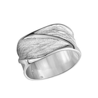 Fingerring VIVANCE "925/- Sterling Silber rhodiniert matt/glanz" Gr. 58, weiß, Fingerringe, Damen, 058 (18,5), Silber 925 (Sterlingsilber) Image