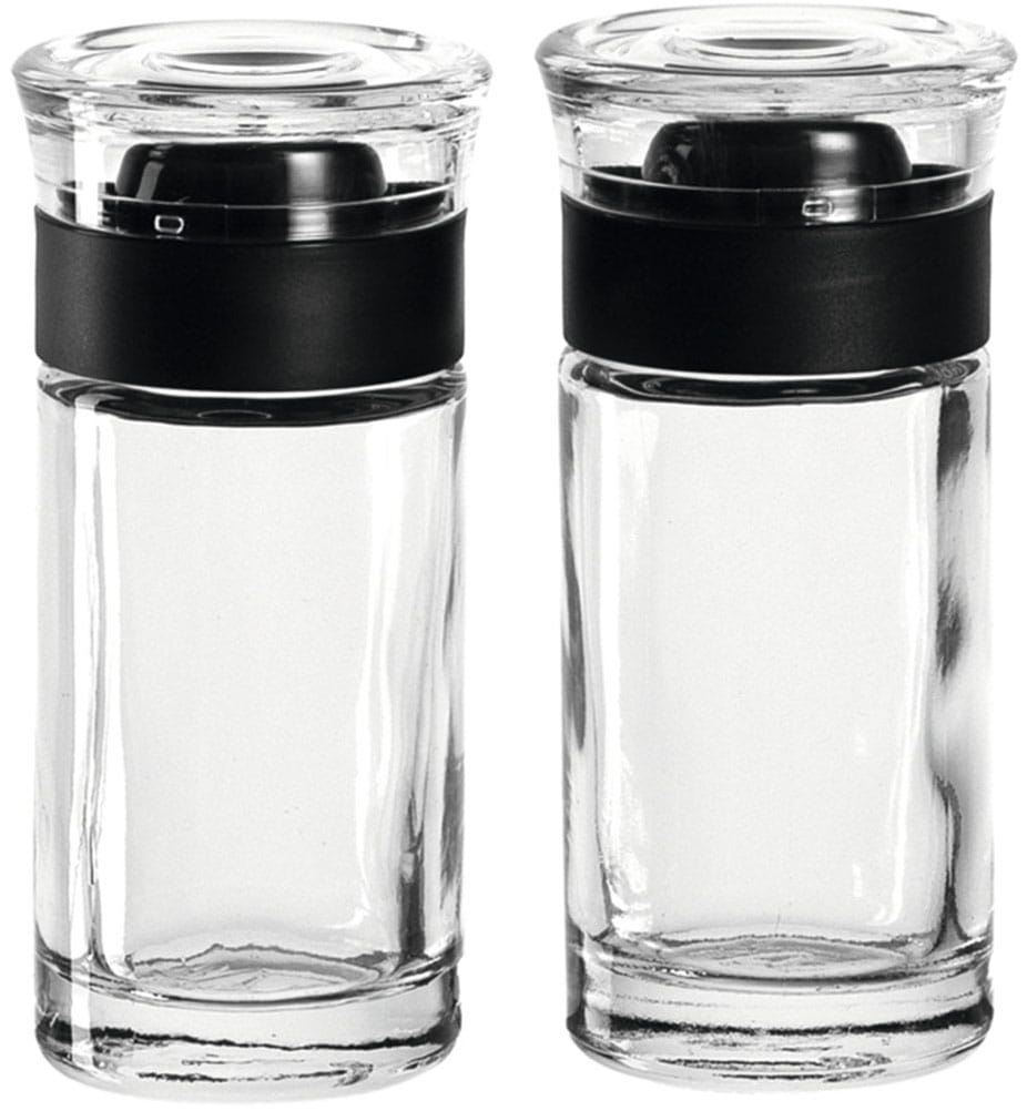 Salz- / Pfefferstreuer LEONARDO "CUCINA, Gewürzstreuer, 2er Set", transparent, H:9cm Ø:4,3cm, Gewürzstreuer, Höhe ca. 9 cm, Fassungsvermögen je 40 ml Image