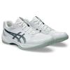 Hallenschuh ASICS "GEL-TASK 4", Gr. 49, weiß, tranquil teal, Synthetik, sportlich, Schuhe, für Hallensport