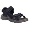 Sandale JOSEF SEIBEL "Brendan 08", Herren, Gr. 46, blau (indigo, kombi), Leder, casual, Schuhe, Klettschuh, Trekkingsandale mit zusätzlichem Fersen-Klettverschluss