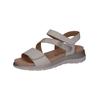 Riemchensandale CAPRICE "Caprice Sandalen Leder", Damen, Gr. 36, weiß (weiß, silber), Leder, casual, Schuhe