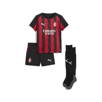 Trainingsanzug PUMA "AC Milan 25/26 Heimtrikot-Minikit Kinder", Herren, Gr. 116, rot (for all time rot schwarz), Obermaterial: 100% Polyester; Rippe: 100% Polyester, Sportanzüge Image