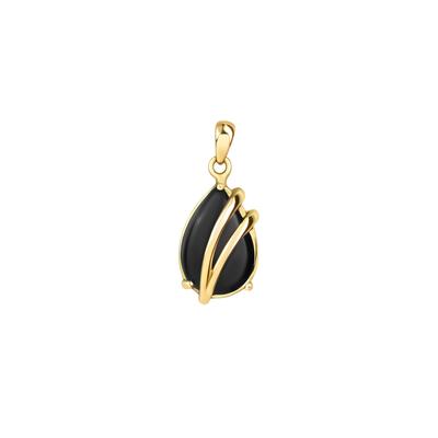 Ketten-Anhänger VIVANCE "375/- Gelbgold glanz Onyx", gelb, Schmuckanhänger, Damen, ONE-SIZE, Gold, 0,5 g Image