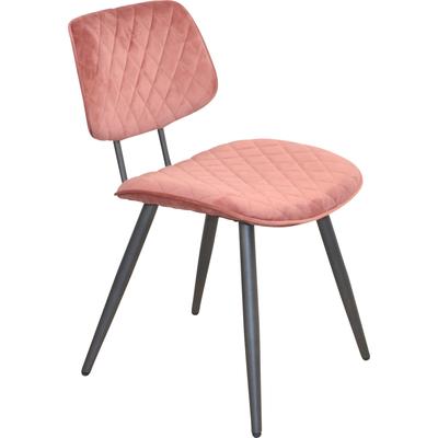 Polsterstuhl INOSIGN, rosa (rosa, schwarz), B:47cm H:76cm, Polyester, Stühle, Gestell aus Stahlrohr, Sitz und Rücken schaumstoffgepolstert Image