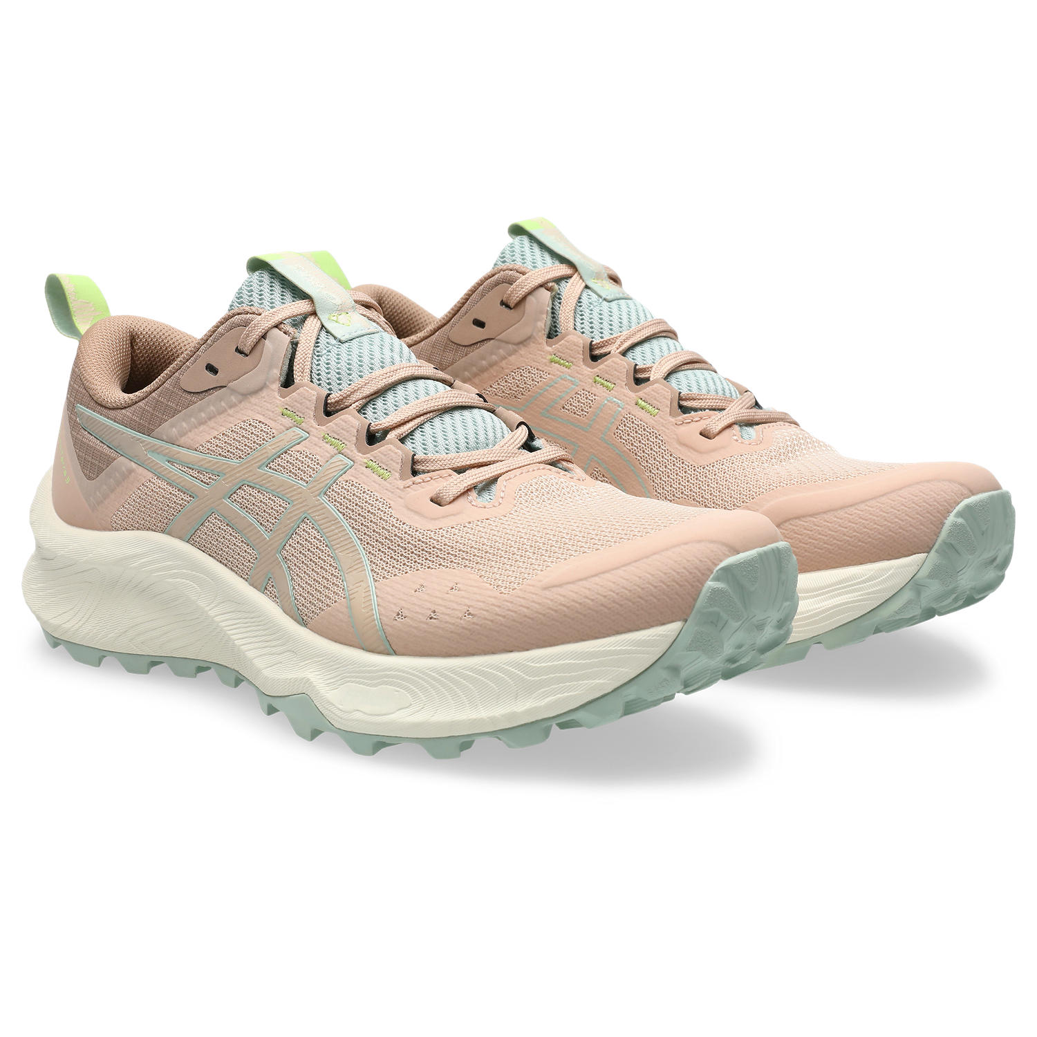 Trailrunningschuh ASICS "TRABUCO TERRA 3", Damen, Gr. 39,5, pale apricot, lichen rock, Textil, Schuhe