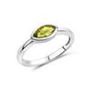 Fingerring VIVANCE "925/- Sterling Silber rhodiniert Peridot" Gr. 54, weiß (weiß, grün), Fingerringe, Damen, 054 (17,2), 0,62ct. ct, Silber 925 (Sterlingsilber)