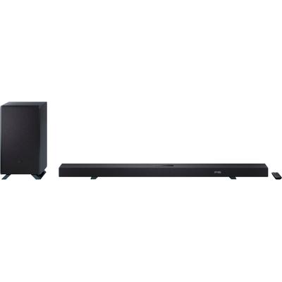 SHARP Soundbar "HT-SBW55121 5.1.2 Dolby Atmos/DTS:X mit Drahtlos-Subwoofer", schwarz, B:126cm H:7,5cm T:12,5cm, Lautsprecher