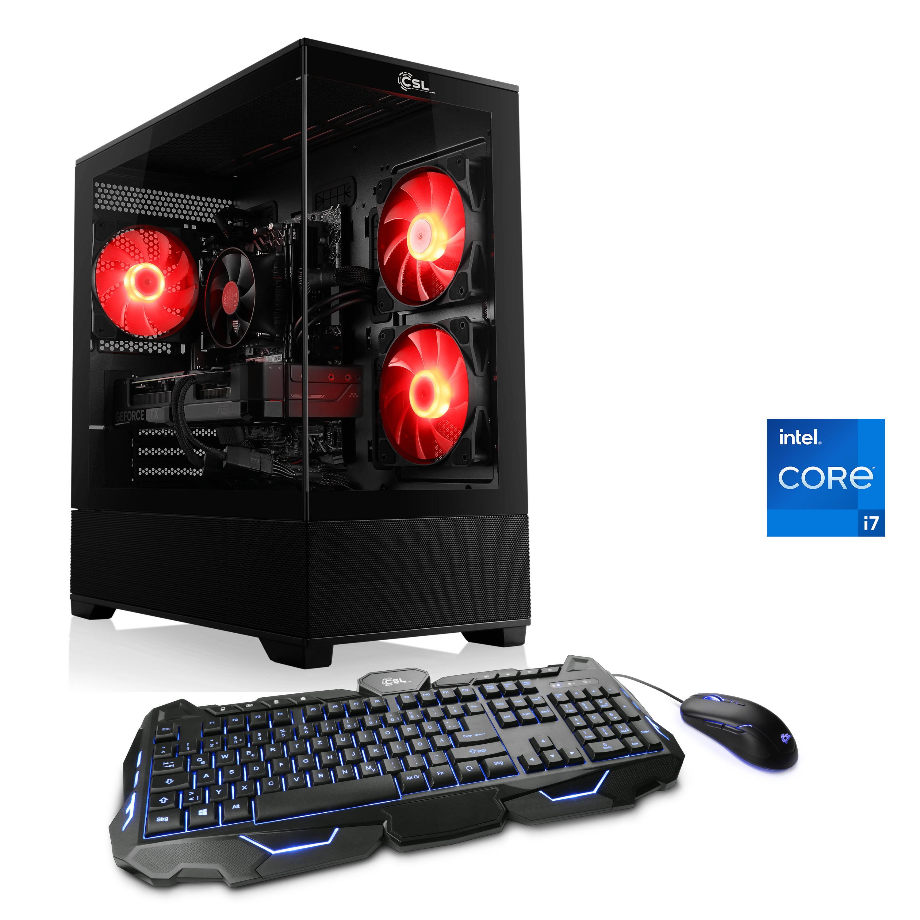 CSL PC "AeroVision V24391", schwarz, Microsoft Windows 11 Home (64 Bit), 64 GB RAM 2.000 GB SSD, Desktop-PCs, PC Image