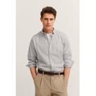 Langarmhemd BUGATTI "Modern Fit", Herren, Gr. 3XL, Normalgrößen, 40, beige, 100% Baumwolle, gestreift, casual, normal, Langarm eckige 2-Knopf-Manschette, Hemden, gestreift mit Easy-Care Funktion