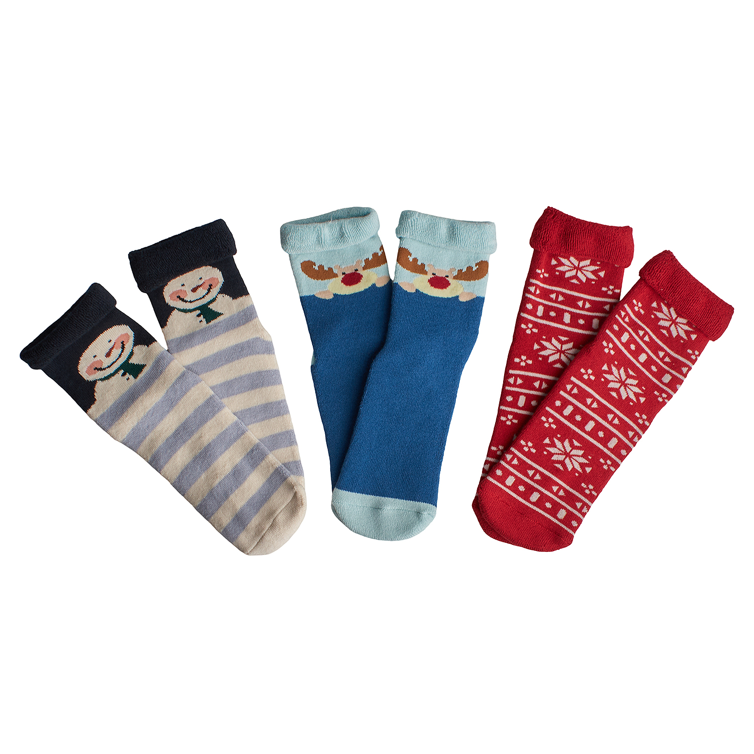 Packung mit 3 AD00AAP rutschfesten Socken für Mädchen Image