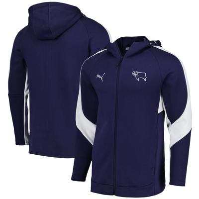 Derby County PUMA Travel Kapuze Jacke - Marineblau Image