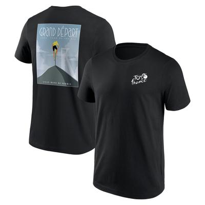 Tour de France Grand Depart Poster Grafik T-Shirt - Schwarz Image