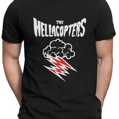 TEMU For Men 100_ Cotton Casual T-shirt Crew Neck Hellacopters Tees Short Sleeve Clothes Printed Image