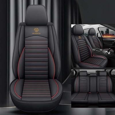 TEMU Full Car Seat Covers Made Of Durable Leather, Providing Complete Protection With A Smooth Texture And -dimensional Design. Image
