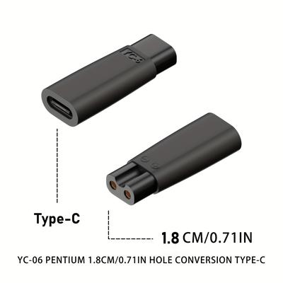 TEMU Cop Rose 1pc 5v Type-c Razor Charger Adapter, Fast Charging, , Compatible With Shaver | Cylindrical Charger Connector Image