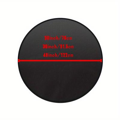 TEMU 30/36/48-inch Medium-large Outdoor Bonfire Barbecue Pit Mat Non-slip Fire-resistant Round Patio Cover For Grill Stand, Fire Pit Safety, Fire Pit Essentials, Durable Silicone Material Image