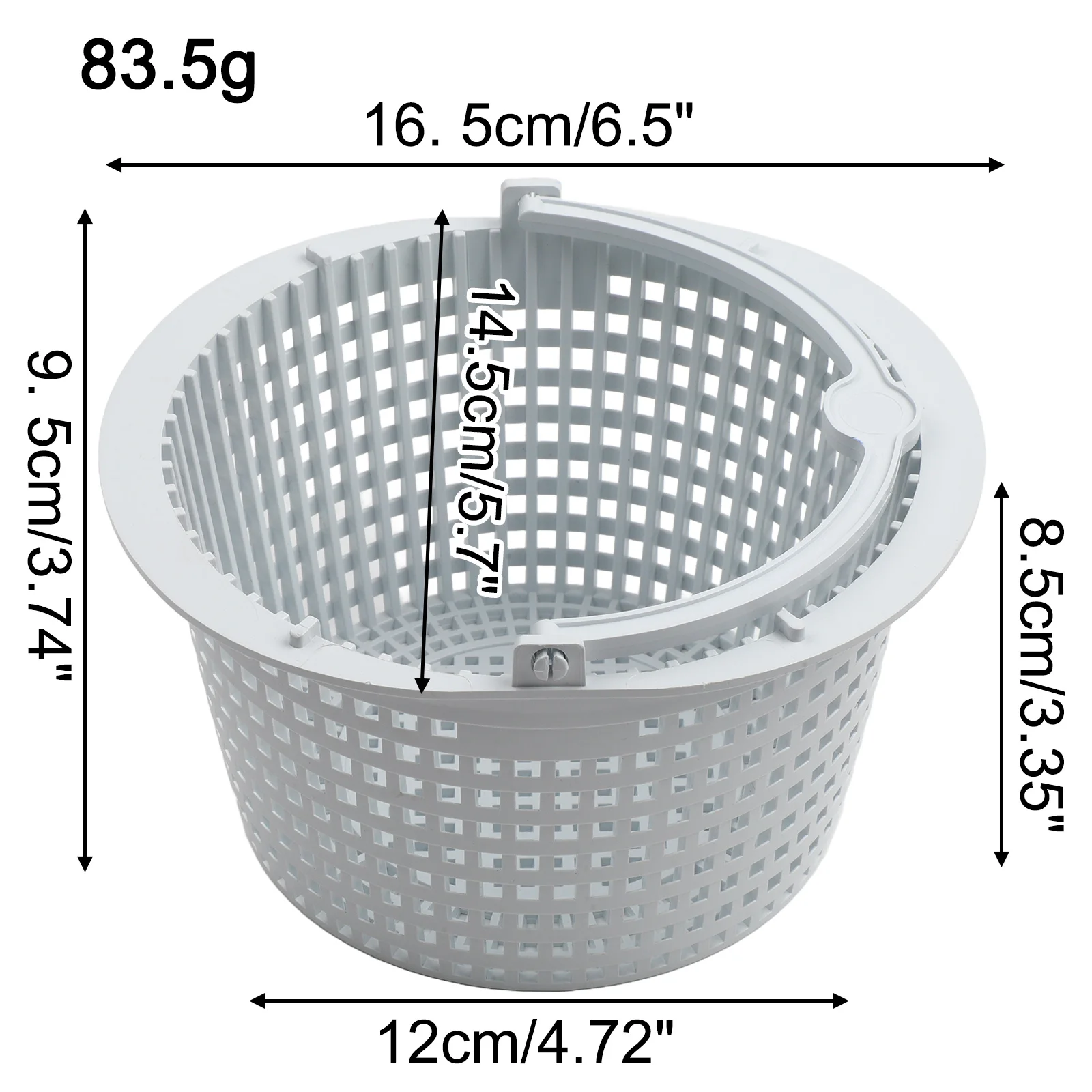 Schwimmbad-Skimmer-Filterkorb, Ersatz für Hayward SPX1091C WB736660, Kunststoff-Skimmer-Filterkorb mit Griff Image