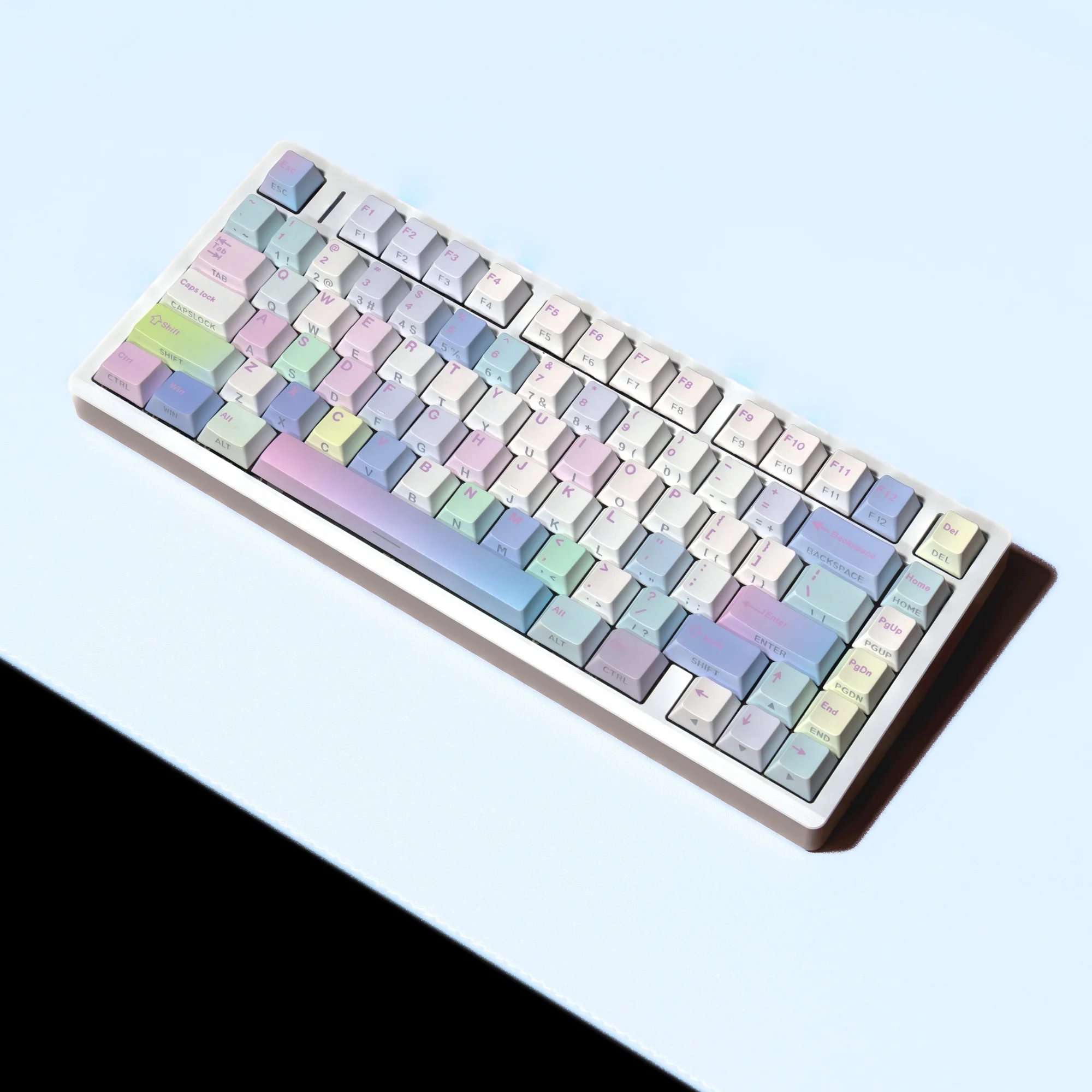 Deutsch Spanisch Französisch Russisch Koreanisch Englisch PBT Tastenkappen Cherry Dye Sub Keycap Bubble für Gaming mechanische Tastatur ISO-Layout Image