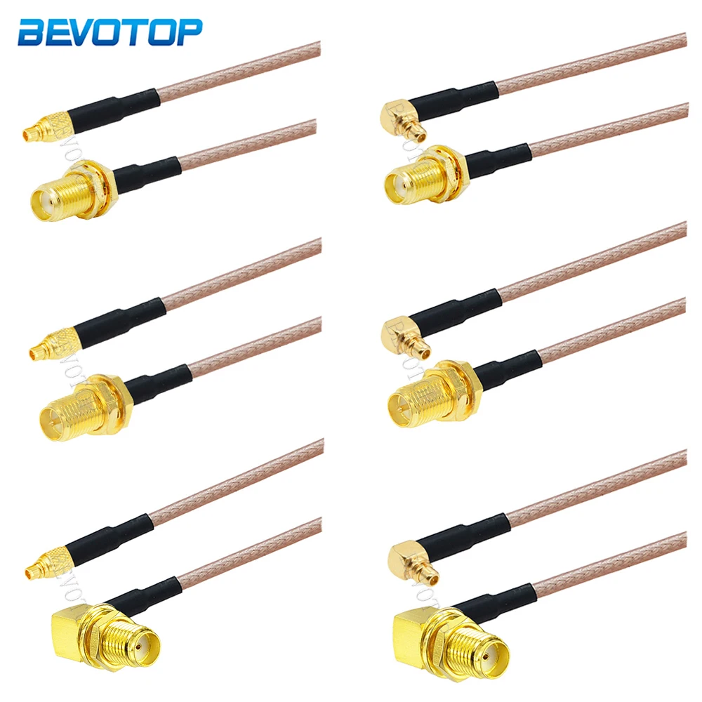 1PCS RG-316 MMCX Stecker/Buchse auf SMA Stecker/Buchse FPV Antenne Stecker Kabel RG316 Zopf Jumper RF koaxial Verlängerungskabel Image
