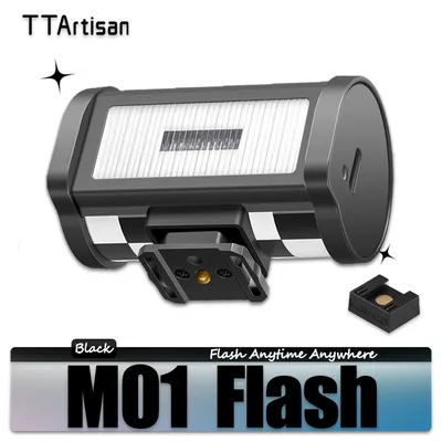 TTArtisan M01 On-Camera Flash 5600K GN12 with 4 Levels Power 1/250s Hot Shoe Mount for Canon Nikon Sony Leica Pentax Ricoh