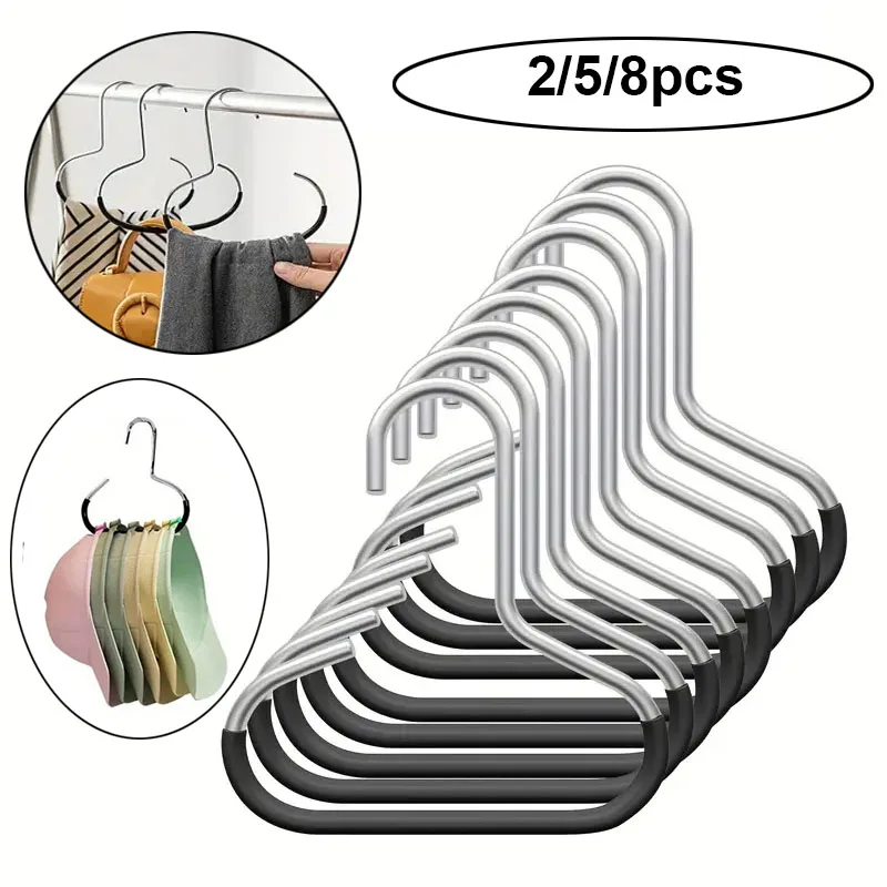 2/5/8 stücke Kreis Ring Hut Aufhänger Baseball Kappe Hut Rack Organizer Metall & Kunststoff Hängen Kappe Halter Nicht-slip Runde Hut Kappe Racks Image