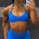 Reggiseno sportivo da impatto Top sportivo senza schienale con spalline da donna con coppe rimovibili Abbigliamento da allenamento Reggiseno da yoga con scollo all'americana senza cuciture