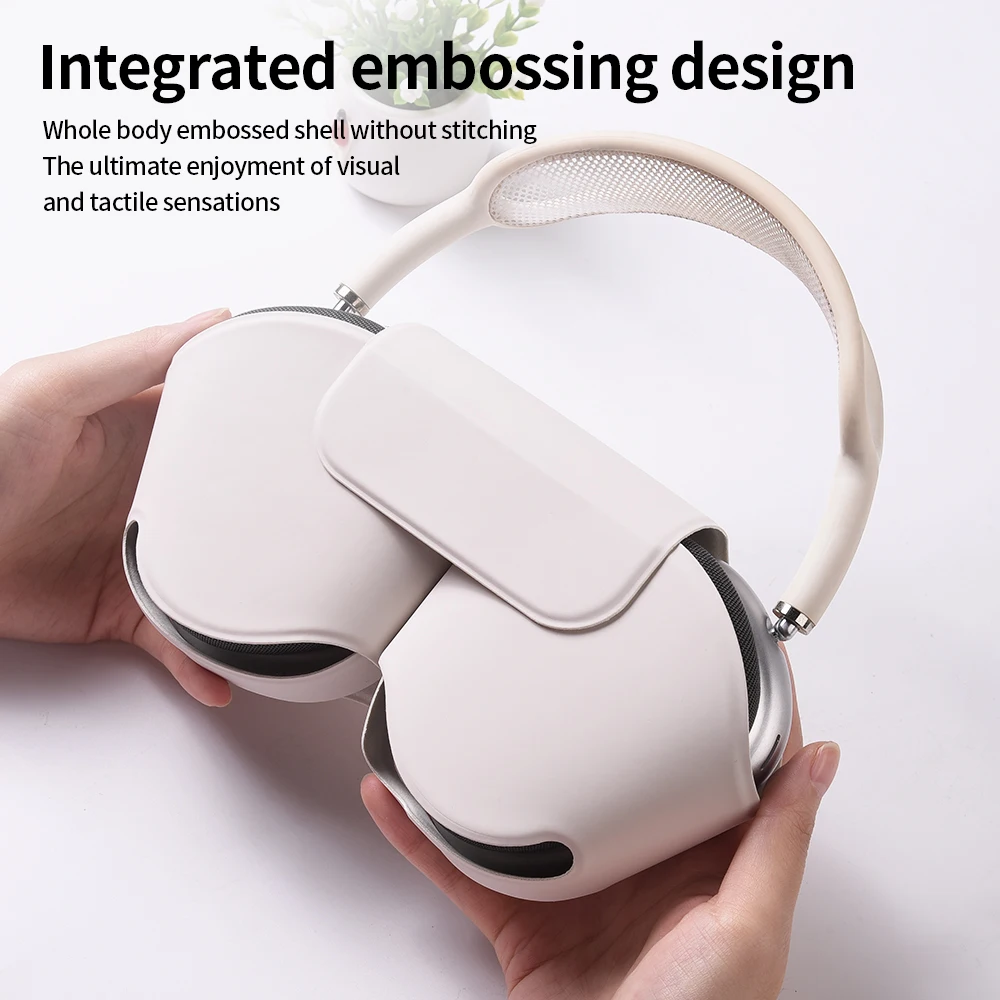 Ledertasche Für AirPods Max Drahtlose Kopfhörer Kopfhörer Fällen Schutzhülle Für Apple AirPodsMax Weiche Taschen Coque Zubehör Image