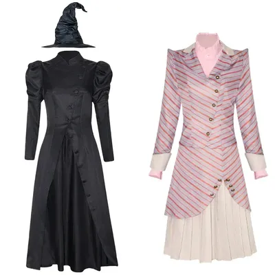 Film Böse Elphaba Thropp Rollenspiel Kostüm Hexe Kleid Hut Uniform Western Halloween Party Böse Hexe Image
