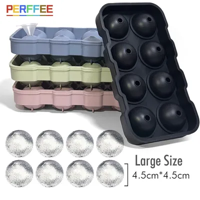 8-Grid Ice Cube Maker Molds Ice Cube Tray Silicone Ice Mold Reusable Ice Mould Ice Cream Tools Kitchen Items Kitchen Accessories