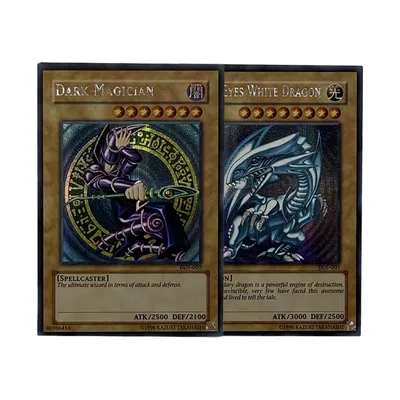 Yu-Gi-Oh! Sammlung DIY Proxy Cards Secret Rare DDS-001 Blue-Eyes White Dragon DDS-2 Dark Magician Image
