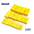 2 Pz 250 V MKP Condensatore Audio HIFI Febbre Audio Pellicola Metallica Accoppiamento Frequenza Divisione 1 UF 1.5 UF 1.8 UF 2.2 UF 2.7 UF 3.3 UF