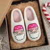 Weihnachten Flauschige frauen Hausschuhe Hause Casual Winter Luxus Designer Frau Schuhe Indoor Fuzzy