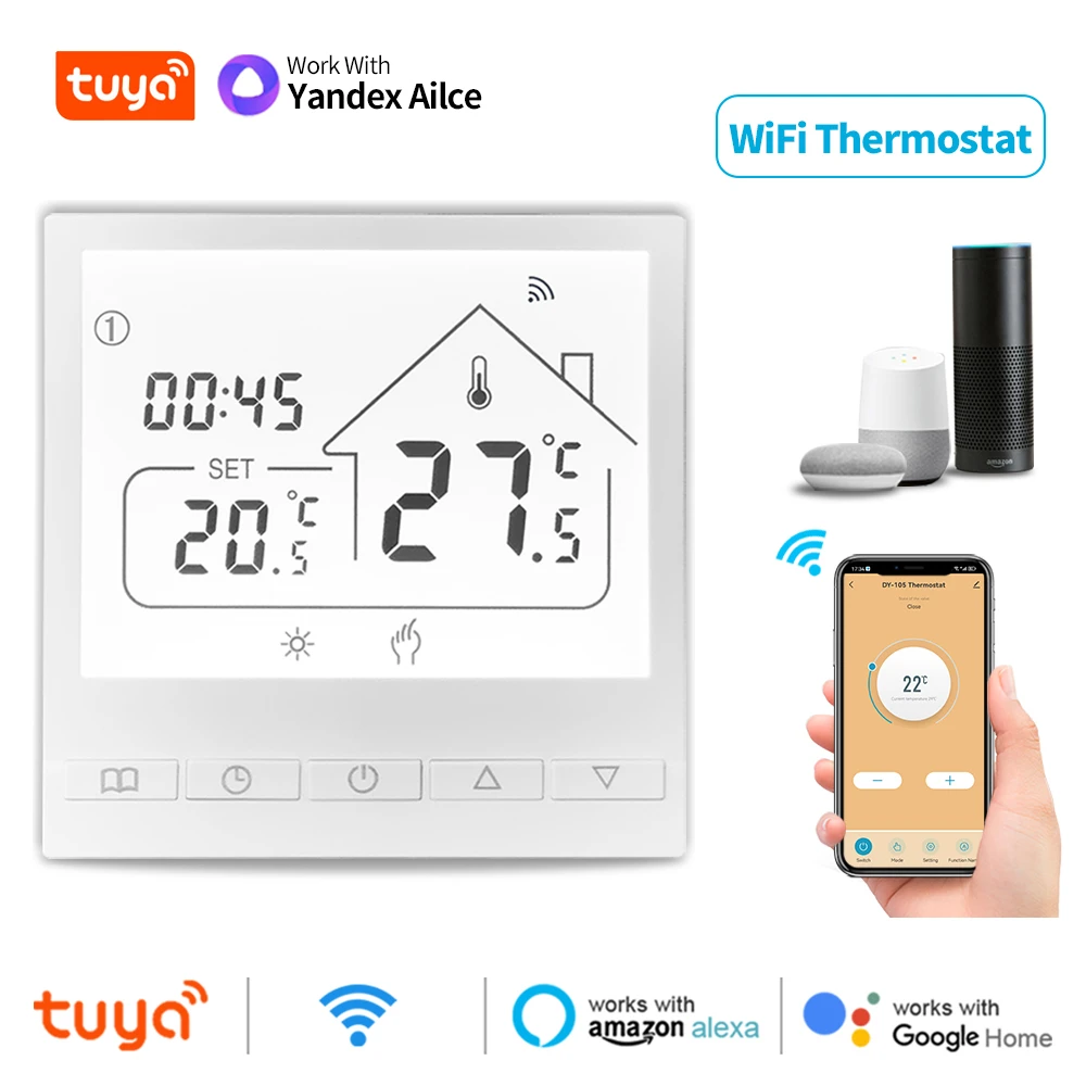 WiFi Tuya Smart Thermostat Wasser/Gas Kessel Elektrische Boden Wasser Heizung Temperatur APPControl Stimme für arbeit mit Alexa Google Image