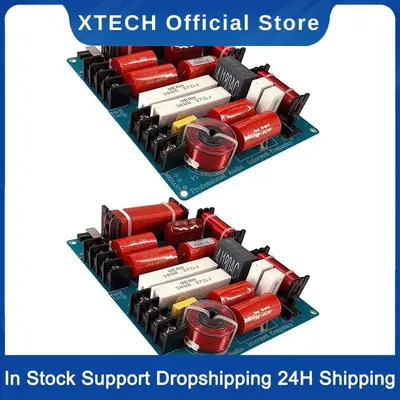 XTECH 2X 350W 3 Ways Frequency Divider Board KTV Stage Speaker Crossover Audio Treble Mediant Bass 3