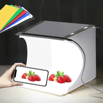 Tragbare faltbare Leuchtkasten Fotografie LED Licht Zimmer Foto Studio Licht Zelt Mini Softbox Kulissen Foto Box für DSLR Kamera