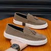HKDQ Große Größe 45, Quasten, Herren-Loafer, ganzjährig, bequeme Leder-Freizeitschuhe für Herren,