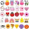1/5PCS LED Schuhe Charms Einhorn Zubehör, Bunte Schmetterling Panda Pin für Schuhe, Herz Blume Sandalen Clogs Schnalle Dekoration