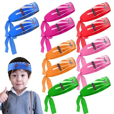 Kinder Ninja Karate Warrior Stirnband Übung Antitranspirant Band Geburtstag Party Themed Stirnband Image